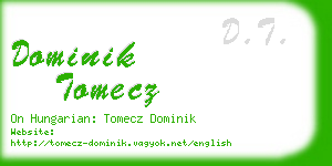 dominik tomecz business card